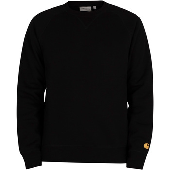Kleidung Herren Sweatshirts Carhartt Chase-Ärmel-Logo-Sweatshirt Schwarz