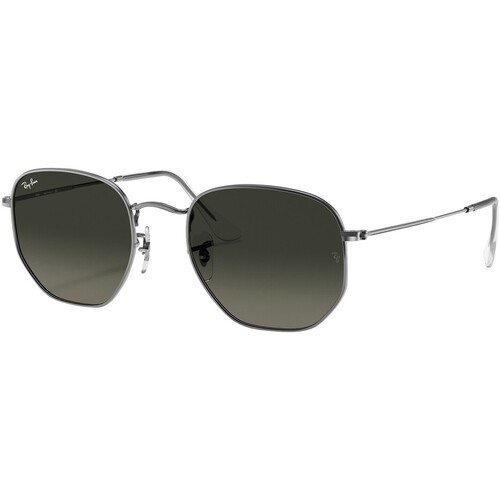 Uhren & Schmuck Herren Sonnenbrillen Ray-ban Sechseckige Sonnenbrille mit flachen Gläsern Grau