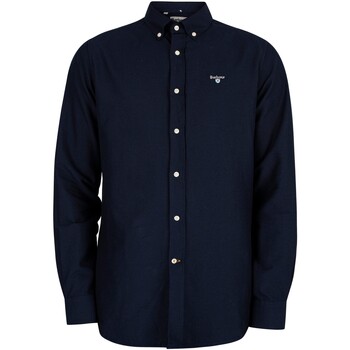 Kleidung Herren Langärmelige Hemden Barbour Maßgeschneidertes Oxford-Hemd Blau