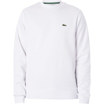 Kleidung Herren Sweatshirts Lacoste Sweatshirt aus gebürsteter Bio-Baumwolle Weiss