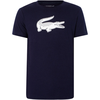 Lacoste Sport T-Shirt mit 3D-Print Krokodil Blau