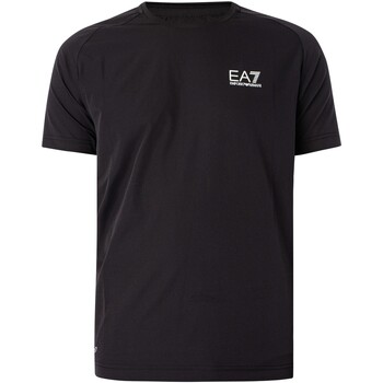 Kleidung Herren T-Shirts Emporio Armani EA7 Logo Ventus Shorts und T-Shirt im Set Schwarz