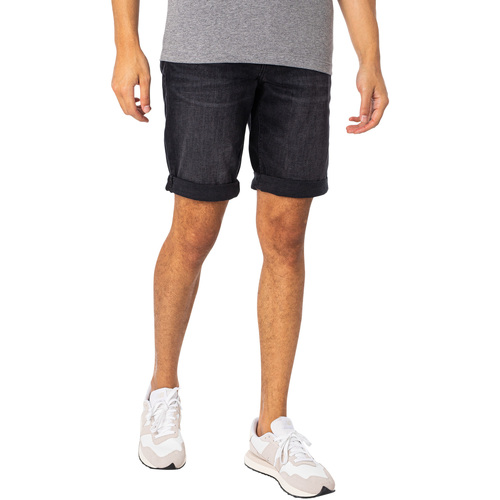 Kleidung Herren Shorts / Bermudas Calvin Klein Jeans Slim Denim Shorts Schwarz