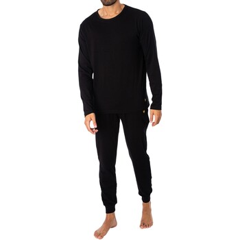 Kleidung Herren Pyjamas/ Nachthemden Lyle & Scott Graues Pyjama-Set mit langen Ärmeln Schwarz
