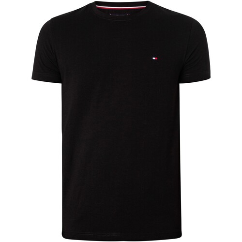 Kleidung Herren T-Shirts Tommy Hilfiger Core-Stretch Extra Slim T-Shirt Schwarz
