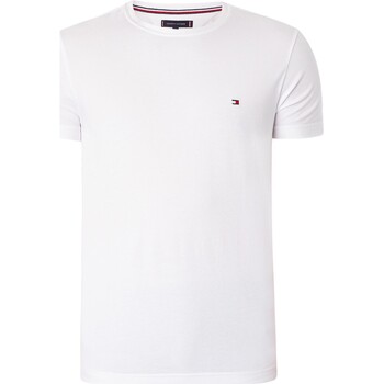 Kleidung Herren T-Shirts Tommy Hilfiger Core-Stretch Extra Slim T-Shirt Weiss