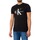 Kleidung Herren T-Shirts Calvin Klein Jeans Kern-Monologo-dünnes T-Shirt Schwarz