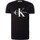 Kleidung Herren T-Shirts Calvin Klein Jeans Kern-Monologo-dünnes T-Shirt Schwarz