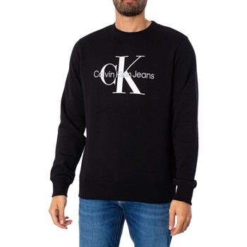 Kleidung Herren Sweatshirts Calvin Klein Jeans Core-Monologo-Sweatshirt Schwarz