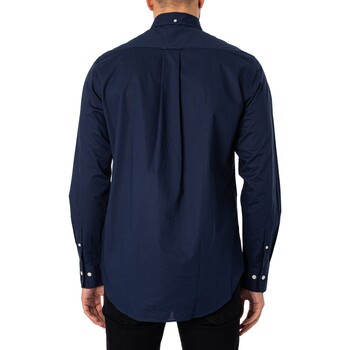 Gant Normales Popeline-Hemd Blau