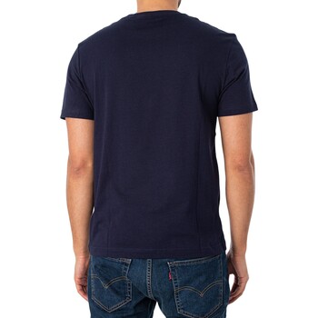 Gant Normales Schild-T-Shirt Blau