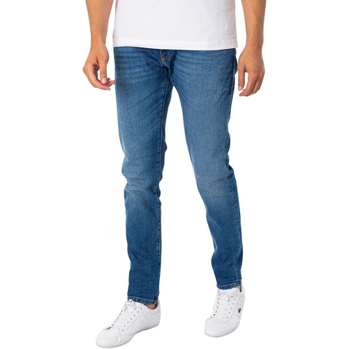 Kleidung Herren Slim Fit Jeans Diesel Slim-Jeans von D-Strukt Blau