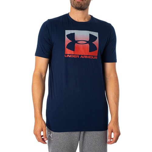 Kleidung Herren T-Shirts Under Armour Boxed Sportstyle Loose T-Shirt Blau