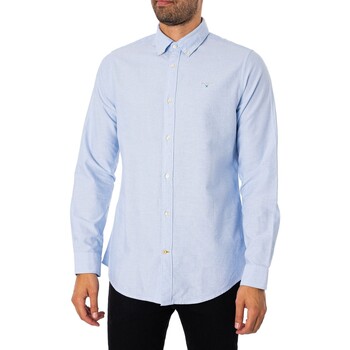 Kleidung Herren Langärmelige Hemden Barbour Maßgeschneidertes Oxtown-Hemd Blau