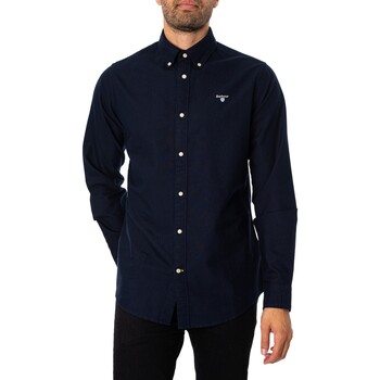 Kleidung Herren Langärmelige Hemden Barbour Maßgeschneidertes Oxtown-Hemd Blau