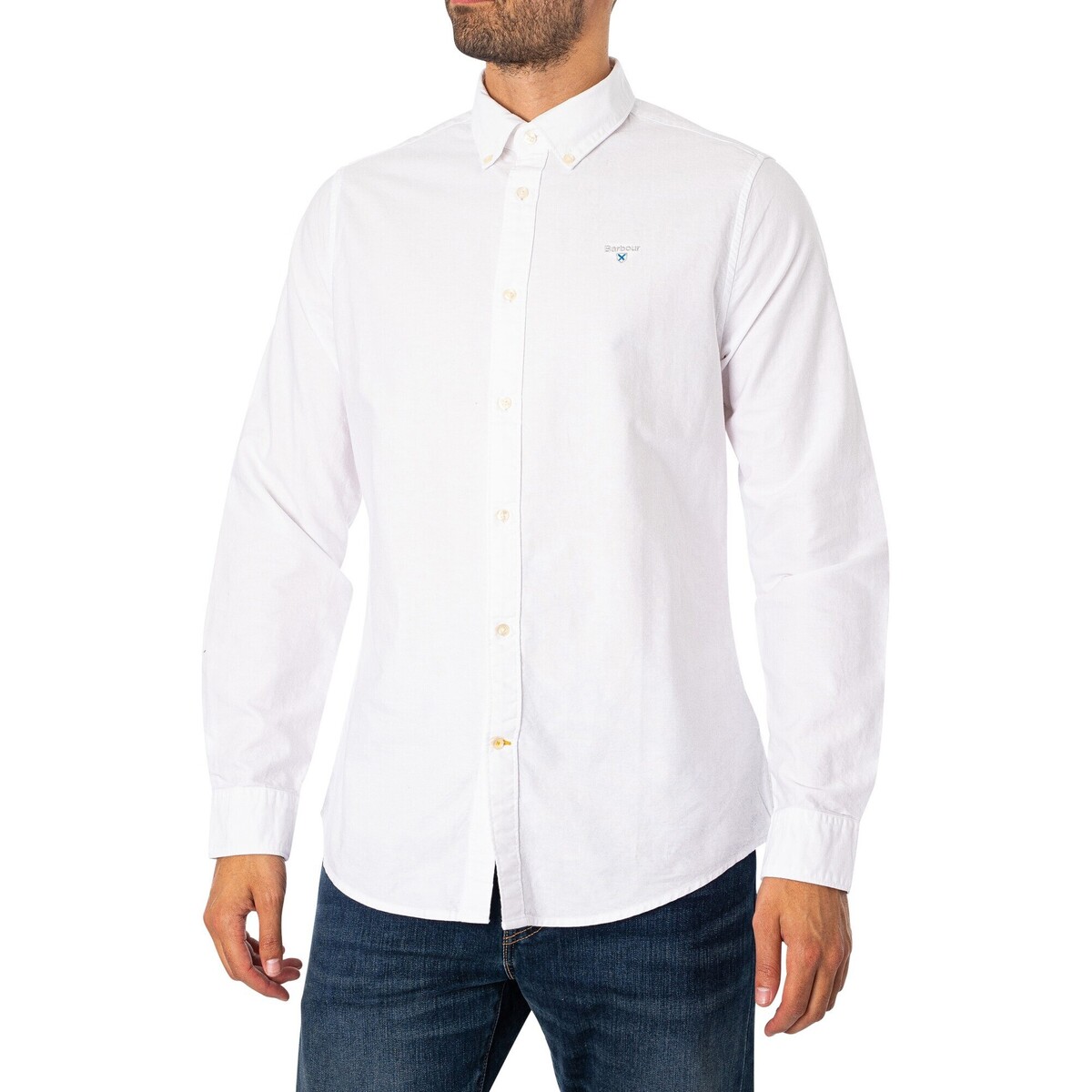 Kleidung Herren Langärmelige Hemden Barbour Maßgeschneidertes Oxtown-Hemd Weiss
