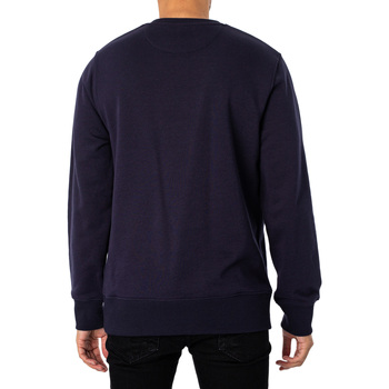 Gant Schild-Sweatshirt mit Rundhalsausschnitt Blau