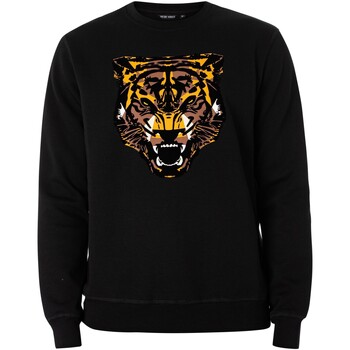 Kleidung Herren Sweatshirts Antony Morato Sweatshirt mit Tiger-Grafik Schwarz