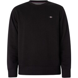 Kleidung Herren Sweatshirts Gant Reguläres Shield-Sweatshirt Schwarz