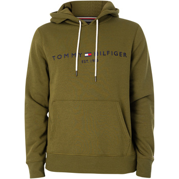 Kleidung Herren Sweatshirts Tommy Hilfiger Logo Pullover Hoodie Grün