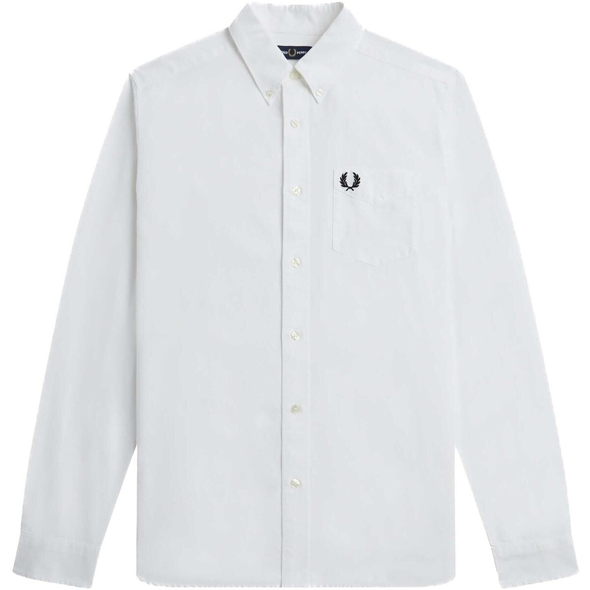 Kleidung Herren Langärmelige Hemden Fred Perry Fp Oxford Shirt Weiss