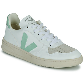 Schuhe Damen Sneaker Low Veja V-10 Weiss / Grün