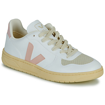 Schuhe Damen Sneaker Low Veja V-10 Weiss / Rosa