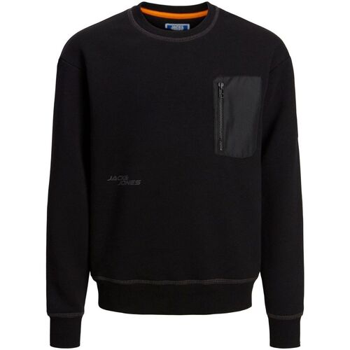 Kleidung Jungen Sweatshirts Jack & Jones 12242975 COOF-BLACK Schwarz