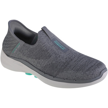 Schuhe Damen Sneaker Low Skechers Slip-Ins: GO WALK 6 - Fabulous View Grau