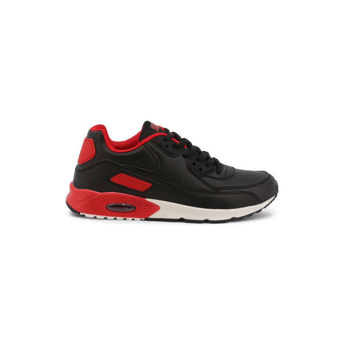 Schuhe Herren Sneaker Shone 005-001 Black/Red Schwarz