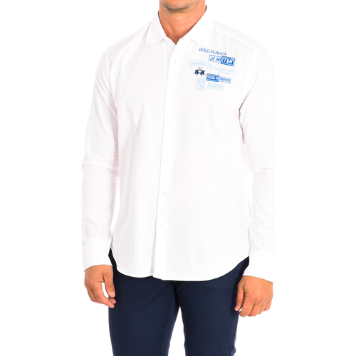 Kleidung Herren Langärmelige Hemden La Martina TMC602-OX083-00001 Weiss