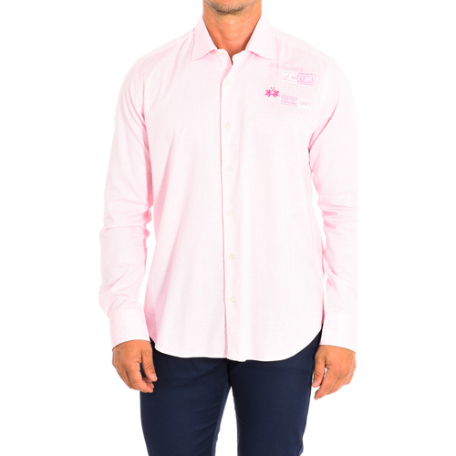 Kleidung Herren Langärmelige Hemden La Martina TMC602-OX083-05015 Rosa