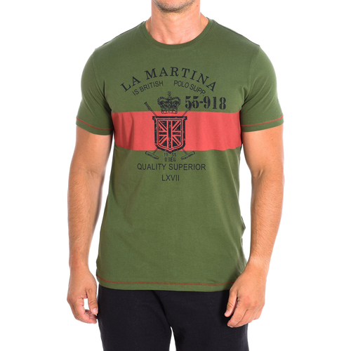 Kleidung Herren T-Shirts La Martina TMRE31-JS206-03175 Grün