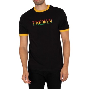 Trojan Marken-T-Shirt Schwarz