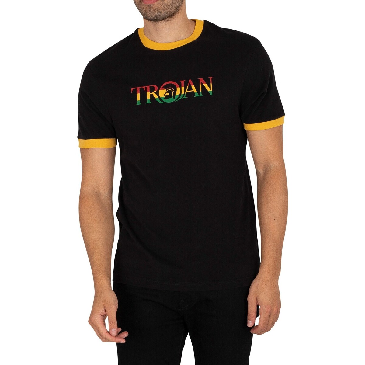 Kleidung Herren T-Shirts Trojan Marken-T-Shirt Schwarz