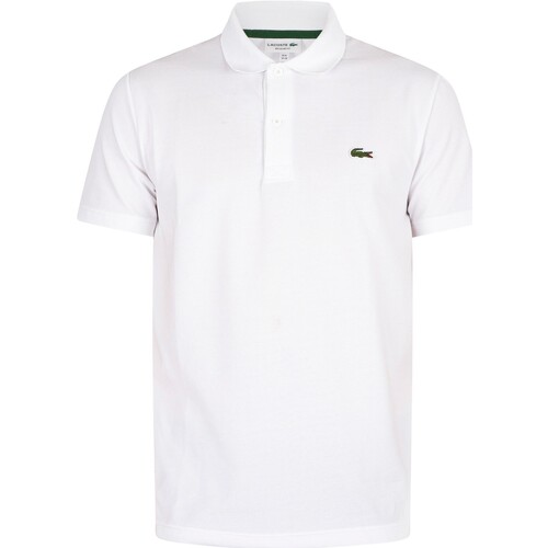 Kleidung Herren Polohemden Lacoste Logo-Polo-Shirt Weiss