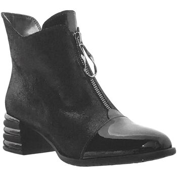 Schuhe Damen Low Boots Metamorf'Ose Maculotte Schwarz
