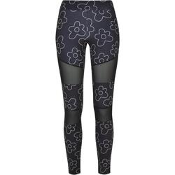 Kleidung Damen Leggings Urban Classics Legging grandes tailles femme  Tech Mesh AOP Schwarz
