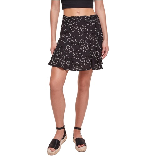 Kleidung Damen Röcke Urban Classics Mini jupe femme  Vicose Schwarz