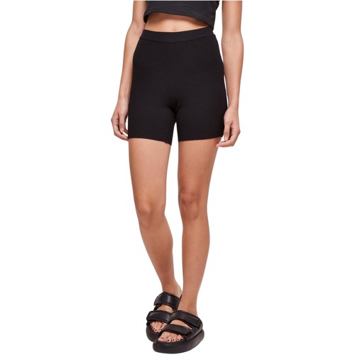Kleidung Damen Shorts / Bermudas Urban Classics Short en tricot femme  Rib Schwarz