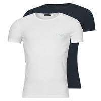 Kleidung Herren T-Shirts Emporio Armani BOLD MONOGRAM X2 Weiss / Marine