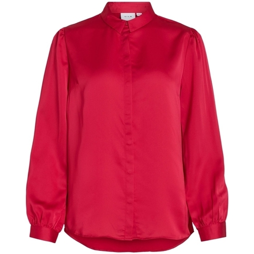 Kleidung Damen Tops / Blusen Vila Noos Ellette Satin Shirt - Love Potion Rosa