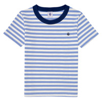 Kleidung Jungen T-Shirts Petit Bateau MATIKO Blau / Beige
