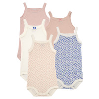 Kleidung Mädchen Pyjamas/ Nachthemden Petit Bateau BODY BRETELLE X5 Multicolor