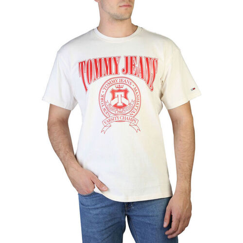 Kleidung Herren T-Shirts Tommy Hilfiger dm0dm15645 ybh white Weiss