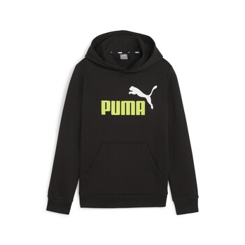 Kleidung Jungen Sweatshirts Puma ESS+ 2 COL BIG LOGO HOODIE FL B Schwarz