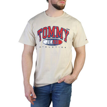 Kleidung Herren T-Shirts Tommy Hilfiger dm0dm16407 aci brown Braun