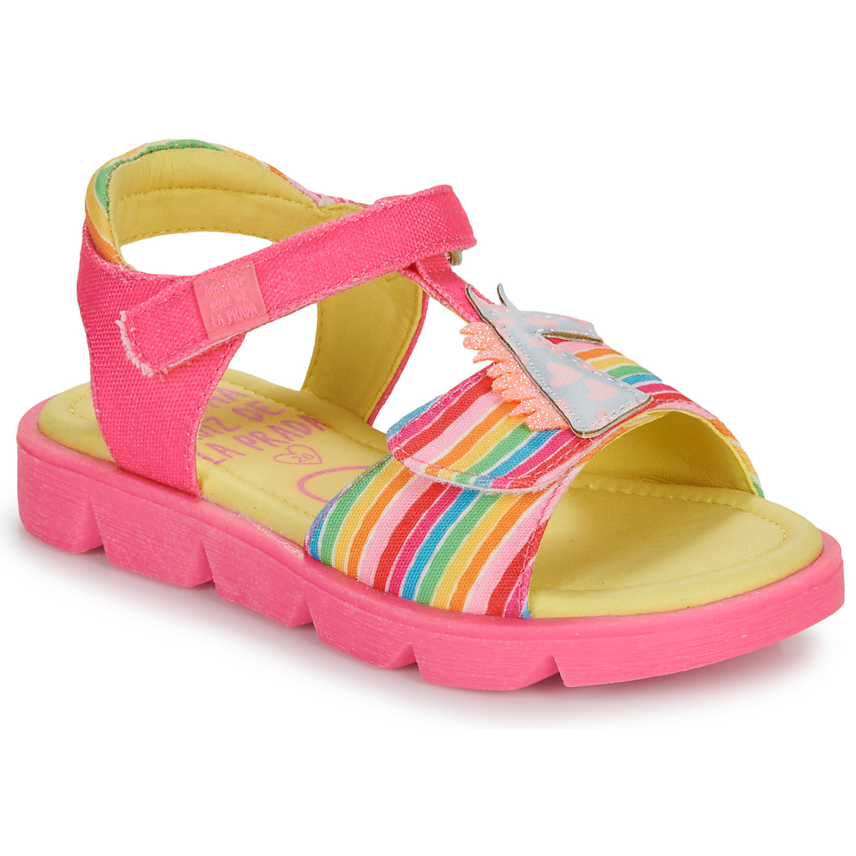 Schuhe Mädchen Sandalen / Sandaletten Agatha Ruiz de la Prada SANDALIA UNICORNIO Rosa / Multicolor
