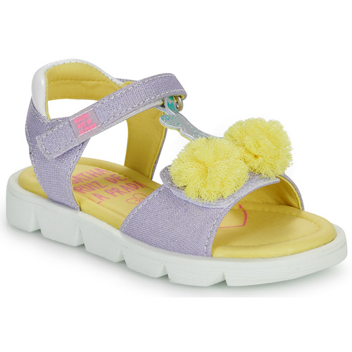 Schuhe Mädchen Sandalen / Sandaletten Agatha Ruiz de la Prada SANDALIA CEREZAS Violett / Gelb