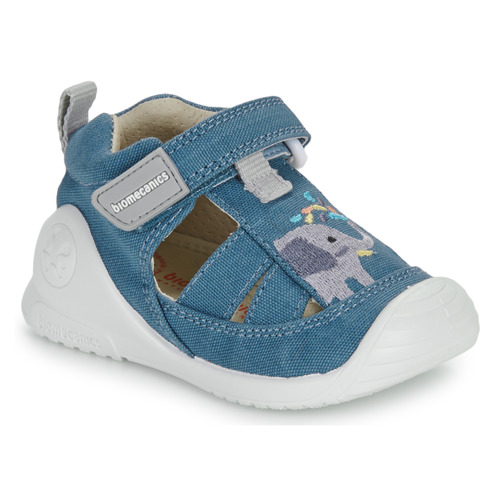 Schuhe Kinder Sandalen / Sandaletten Biomecanics SANDALIA ELEFANTE Blau / Weiss